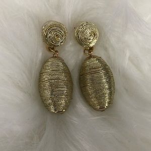 Gold behive earrings